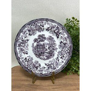 Royal Staffordshire Dinnerware Tonquin by Clarice Cliff in Plum 8 in plate